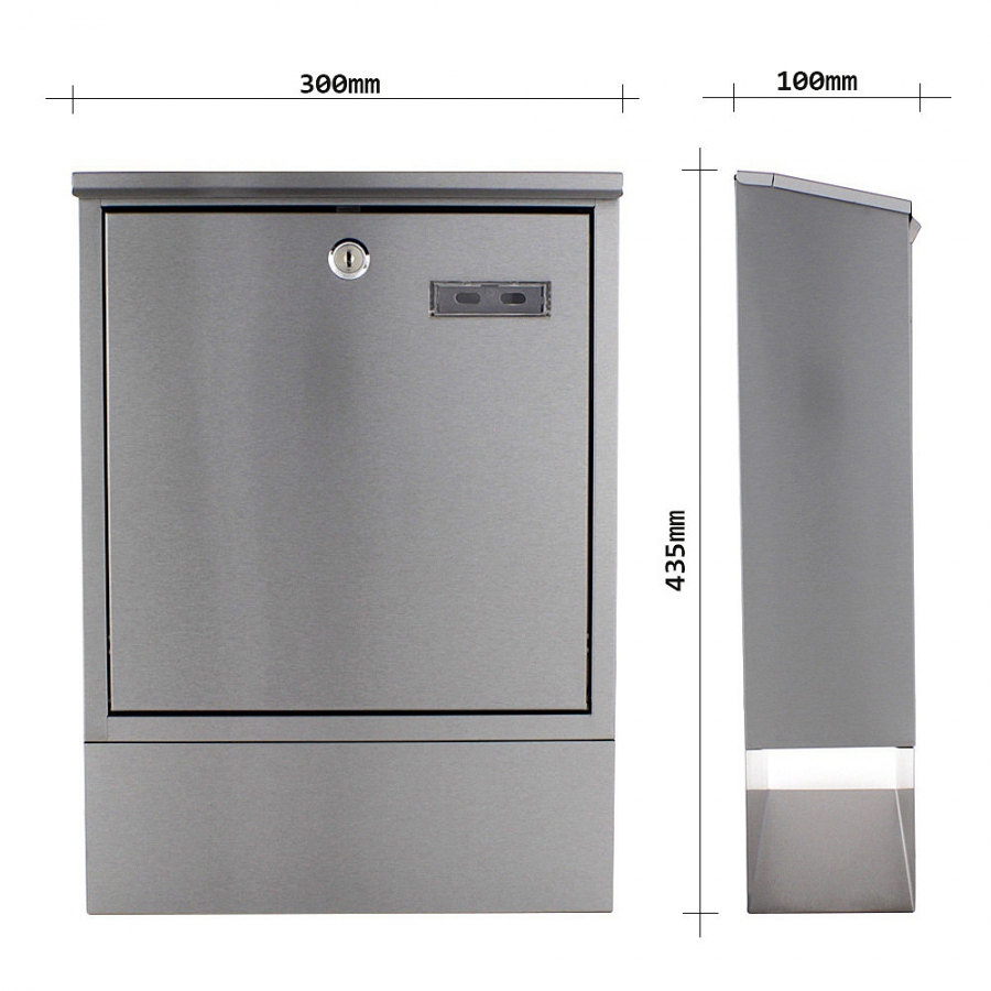 Schránka s boxem LIBRO inox