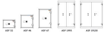 Nábytkový ohnivzdorný trezor ASF-67 KL