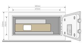 Domácí/hotelový sejf Yale Safe Standard Laptop 200