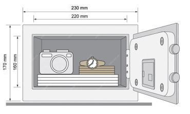 Domácí/hotelový sejf Yale Value Safe Mini Black