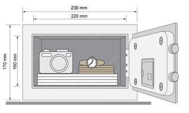 Domácí/hotelový sejf Yale Value Safe Mini Blue