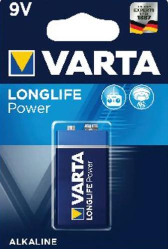 Varta Longlife Power 9V - Varta Baterie Longlife Power 9V pro elektronické trezorové zámky