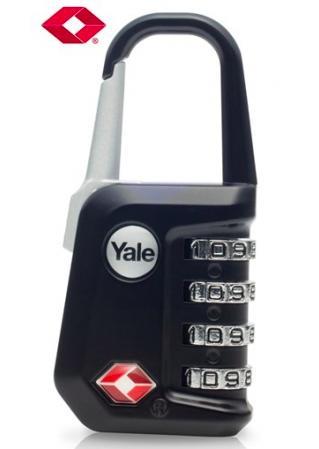 Yale Cestovní zámek YALE - TSA - kódovatelný, černý - Yale TSA cestovní zámek kódovatelný, černý