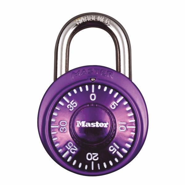 Kombinační visací zámek 1530EURDCM fialový, 48mm